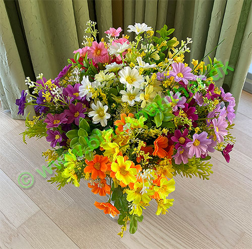 Flower bouquet with greenery