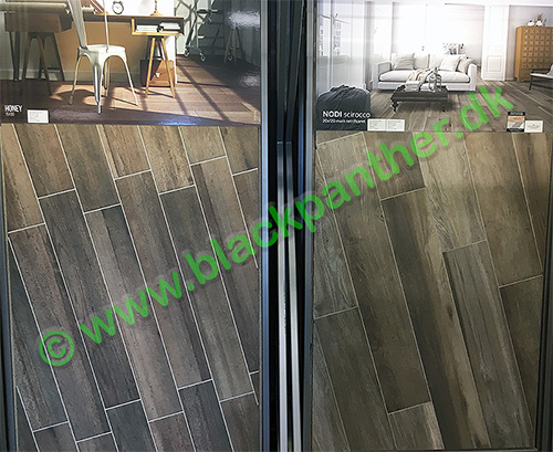 Two different floor tiles