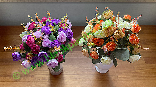 Two small artificial bouquets