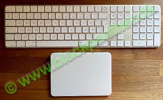 Apple keyboard and trackpad