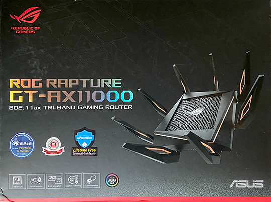 Picture of the box to ASUS ROG Rapture GT-AX11000