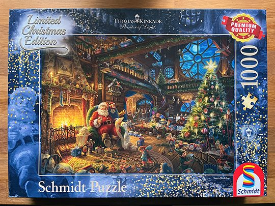 Christmas jigsaw puzzle box